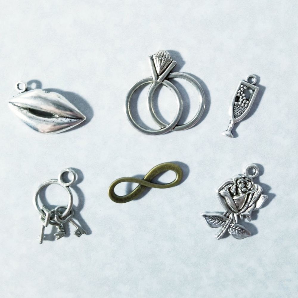 Love Themed Set of Charms (6 Charms in a Set)